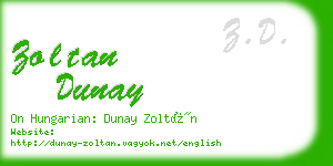 zoltan dunay business card